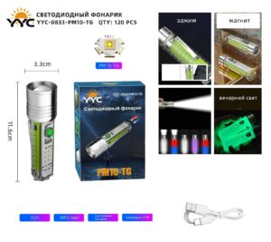 Fonar' svetodiodnyj YYC-0833-PM10-TG+SMD 1