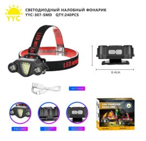 Svetodiodnyj nalobnyj fonarik YYC-307-SMD