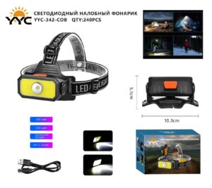 Svetodiodnyj nalobnyj fonarik YYC-342-COB