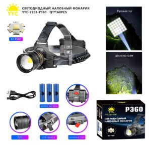 Svetodiodnyj nalobnyj fonarik YYC-7203-P360