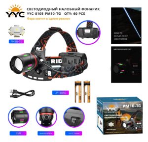 Svetodiodnyj nalobnyj fonarik YYC-8105-PM10-TG