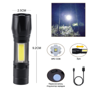 Fonar' ruchnoj svetodiodnyj Lightess FA521B-XPE+COB 2