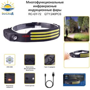 Fonar' nalobnyj svetodiodnyj Voskhod-GY-72 1