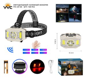 Fonar' nalobnyj svetodiodnyj YYC-GY-85-XPE+COB 6