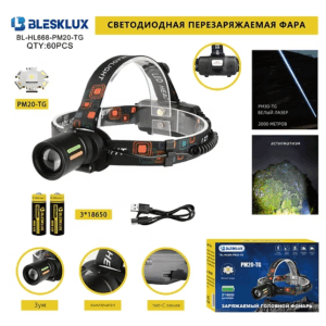 Fonar' nalobnyj svetodiodnyj BL-HL668-PM20-TG