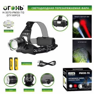 Fonar' nalobnyj svetodiodnyj H-3070-PM30-TG