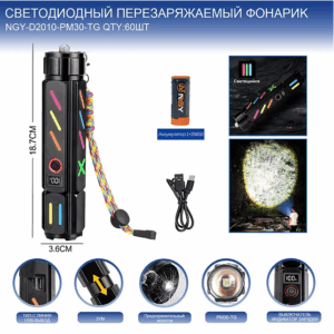 Fonarik ruchnoj svetodiodnyj NGY-D2010-PM30-TG