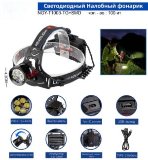 Fonar' nalobnyj mnogofunkcional'nyj NGY-T1003-TG+SMD