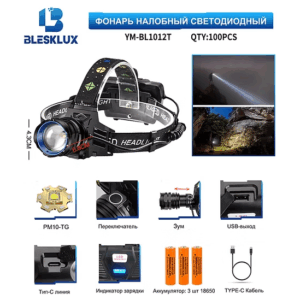 Fonar' nalobnyj svetodiodnyj YM-BL1012T