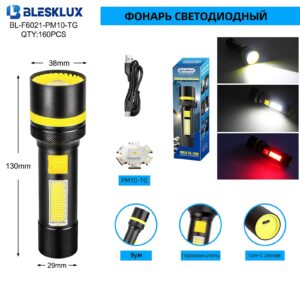 Fonar' ruchnoj BL-F6021-PM10-TG+COB svetodiodnyj 2