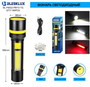 Fonar' ruchnoj BL-F6022-PM10-TG+COB svetodiodnyj 1