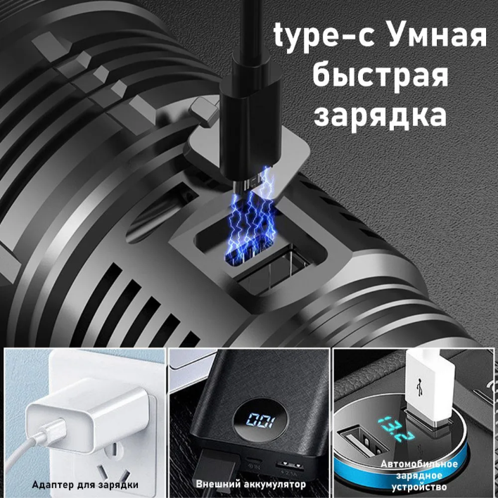 Fonarik ruchnoj YM-G500-60W svetodiodnyj 11 Fonarik ruchnoj YM-G500-60W svetodiodnyj 11