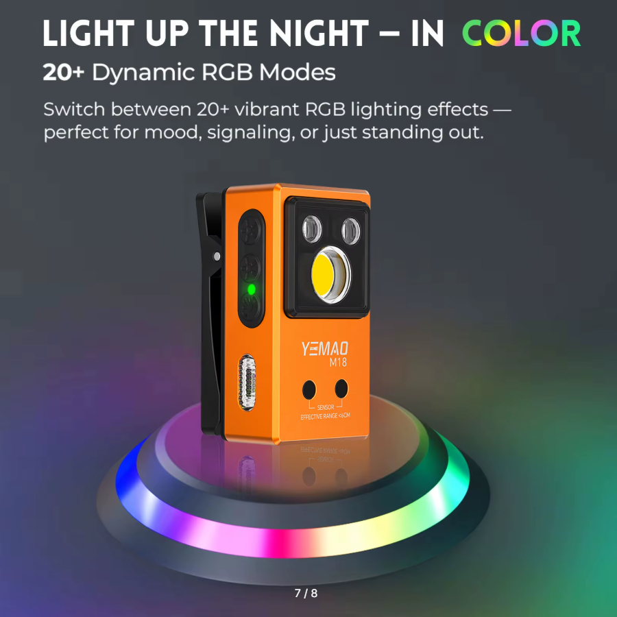 Fonarik ruchnoj svetodiodnyj Yemao YM-M18-TG3B+2UV+COB+SMD+RGB 2 Fonarik ruchnoj svetodiodnyj Yemao YM-M18-TG3B+2UV+COB+SMD+RGB 2