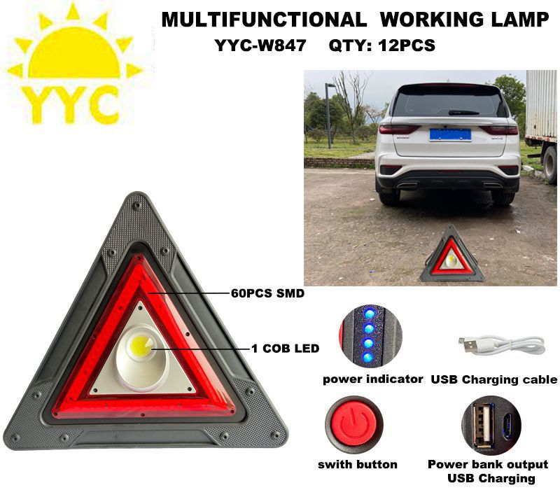Avarijnyj znak YYC-W847-60SMD+1COB LED 1 Avarijnyj znak YYC-W847-60SMD+1COB LED 1