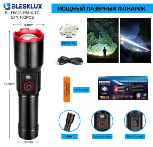 Fonar' ruchnoj BL-F6023-PM10-TG-TG+COB svetodiodnyj