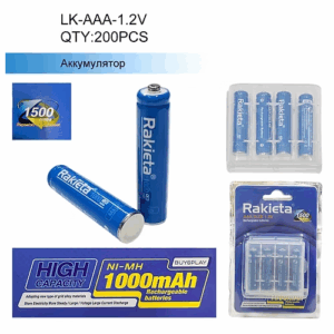 Akkumulyator Rakieta LK-AAA SIZE 1.2V 1000mAh Ni-mn
