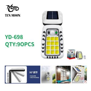Nastennyj fonar' YD-698 s solnechnoj panel'yu
