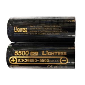 Akkumulyator Lightess ICR 26650 5500mAh 3.7V 100A Li-ion 2