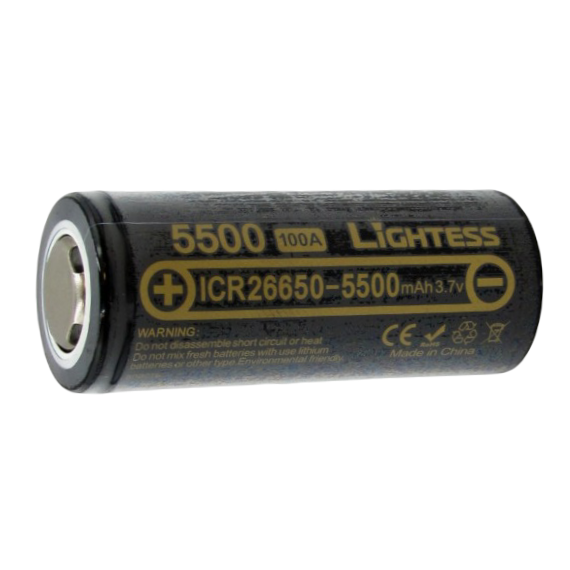 Akkumulyator Lightess ICR 26650 5500mAh 3.7V 100A Li-ion 1 Akkumulyator Lightess ICR 26650 5500mAh 3.7V 100A Li-ion 1