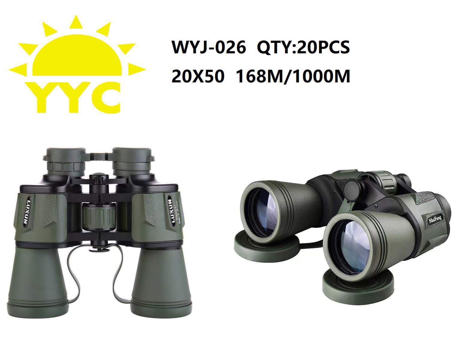 Binokl' WYJ-026 YYC 20×50 Green Binokl' WYJ-026 YYC 20×50 Green